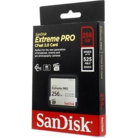 SanDisk Extreme Pro CFast 20 Card 256GB - Unmatched Speed with 525MB/s for Professional Photographers and Videographers